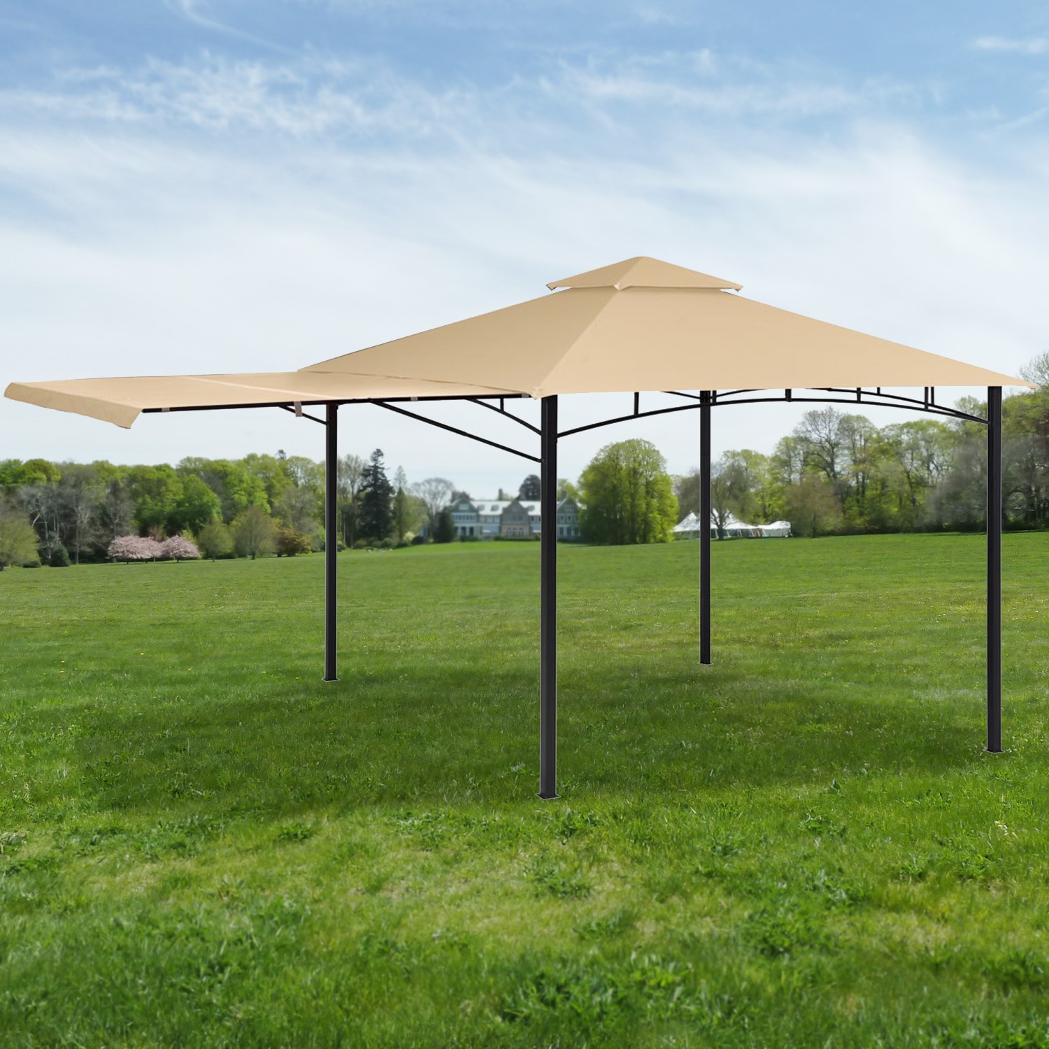 Replacement Canopy for ShelterLogic Redwood Awning Gazebo - Ripl