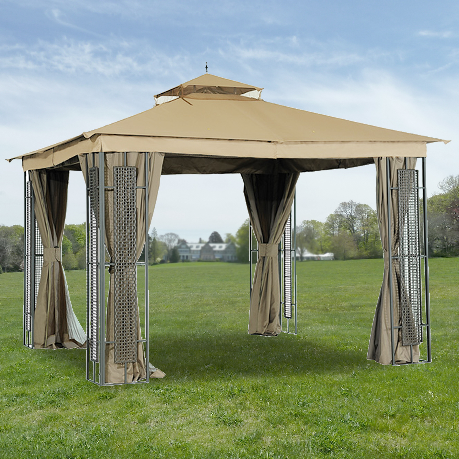 Replacement Canopy for Finial Gazebo 10x12 - Riplock 350