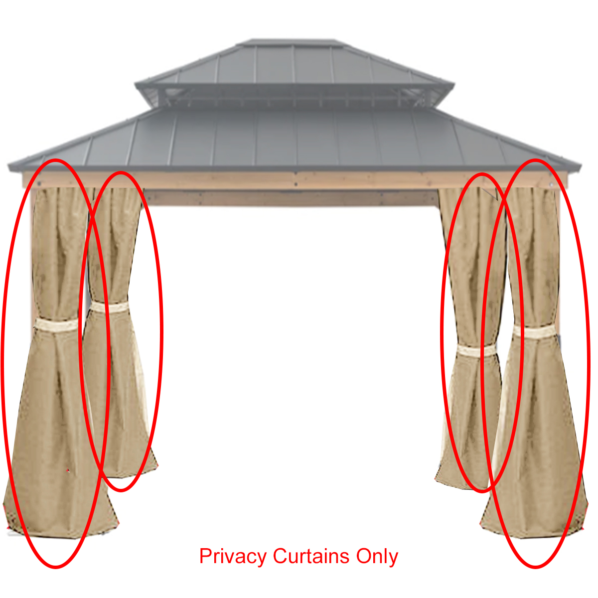 Replacement Privacy Curtain Set for A102013104, A102013105 Hardt