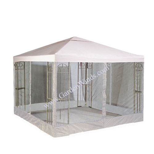 10 X 10 Univ Replacement Canopy Single-Tiered w Net RipLock