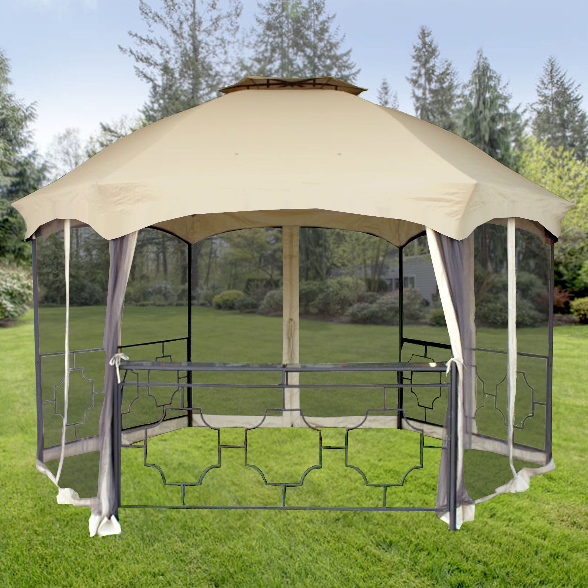 Replacement Canopy for Hexagon Gazebo - Riplock 350