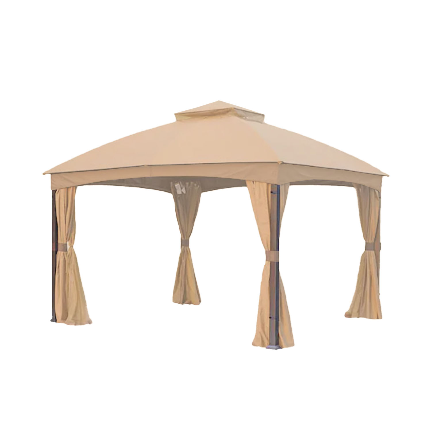 Replacement Canopy and Netting Set for Brown Frame Gazebo TPGAZ2