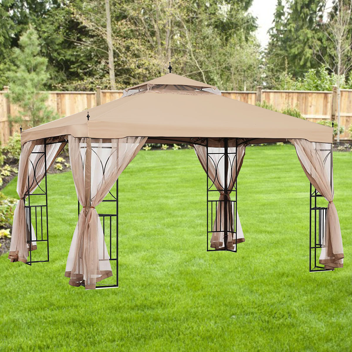 Replacement Canopy for Arrow Crescent Gazebo 10 x 12 - Riplock