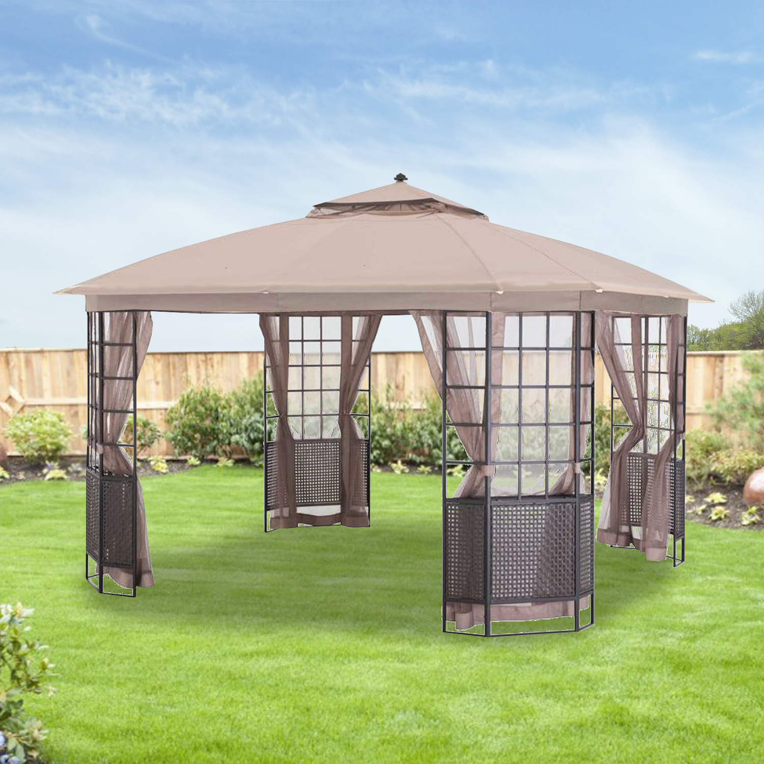 Replacement Canopy for Bay Grid 12x12 Gazebo - Riplock 350