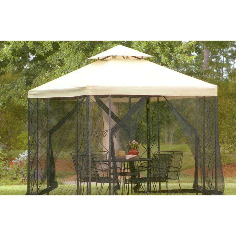 Garden Treasures 8' x 8' Steel Gazebo S-582D, S-582DN ...