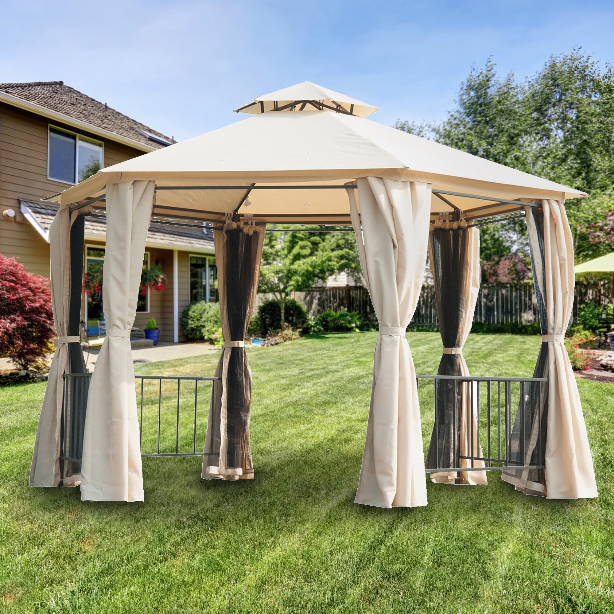 Replacement Canopy for US84C-052YL0131 Hexagon Gazebo - Riplock