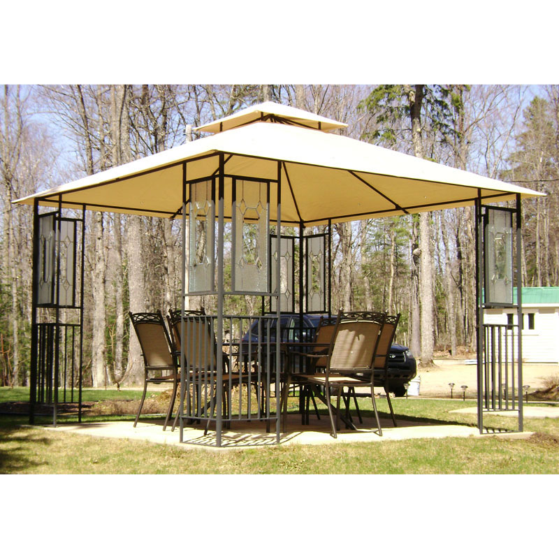 Finial Glass Siding Gazebo Replacement Canopy