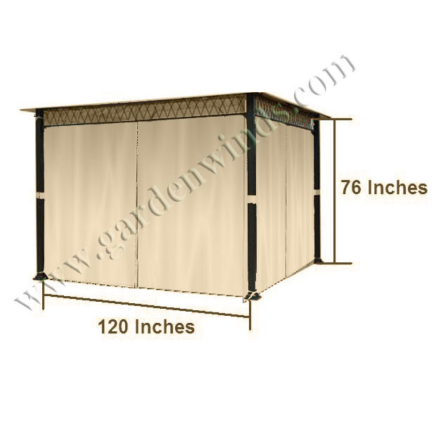 Universal 10 x 10 Privacy Curtain Set